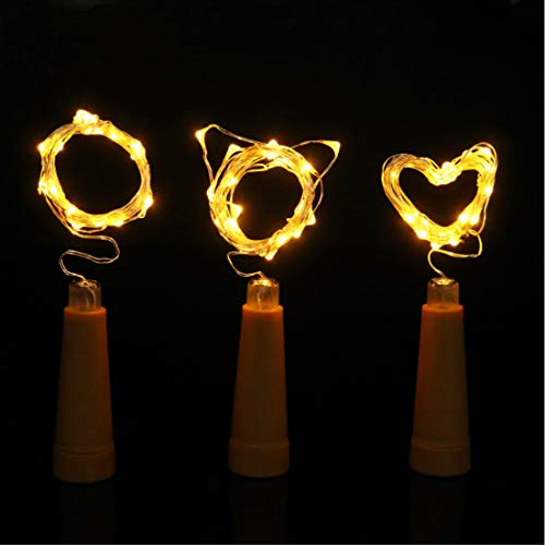 Wine Bottle String Lights, 12 Pack 10 LEDs 36.5 Inch AAA Battery Powered Warm White Wine Bottle Cork Stopper Lights for DIY, Table Decorations, Christmas, Wedding, Party, Study, Bar Decoration