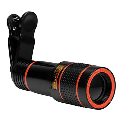SDENSHI Adajustable 12X Phone Camera Lens Clip-on Optical Telephoto Lens