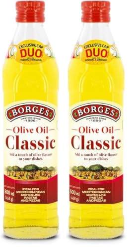 Image of Borges Classic Olive Oil - 500 ml | Multipurpose Pure Olive Oil | Packed in Spain (Pack of 2)