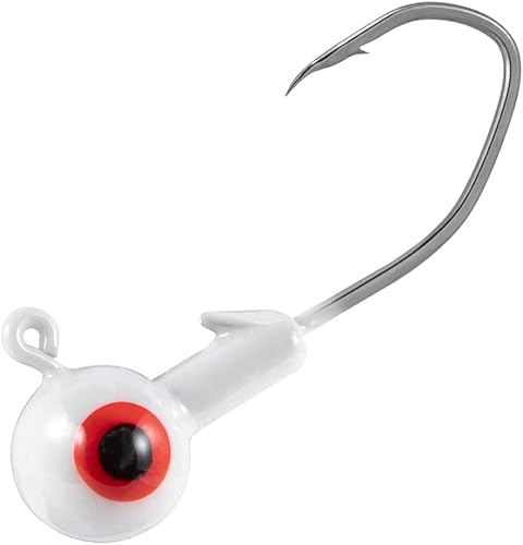 Dr.Fish Paquete de 20 cabezas de plantilla de pesca, anzuelo de hoz, cabezas de plantillas de pesca de bola redonda para pesca de lubina, anzuelo de