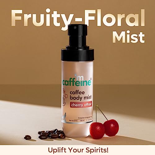 mCaffeine Cherry Body Mist For Women with Long-lasting Fruity-Floral Fragrance | Coffee & Caffeine Kill Body Odour | Hydrating Skin-friendly... - Image 2