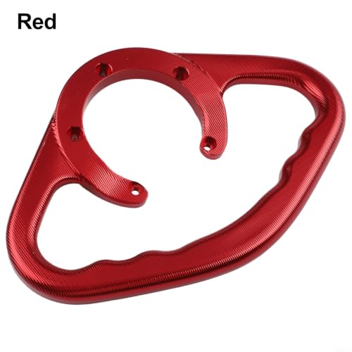 Mango de tanque de moto rojo CNC para evitar caídas del pasajero al acelerar 4
