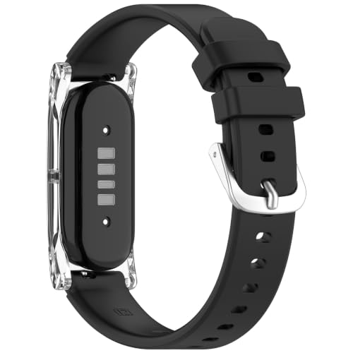 AWADUO Google Fitbit Air�����p�o���h �V���R�����X�g�X�v���b�g�X�g���b�v�u���X���b�g �\�t�g�ŏ�v �N�C�b�N�����[�X�X�}�[�g�E�H�b�`�A�N�Z�T���[(�u���b�N)