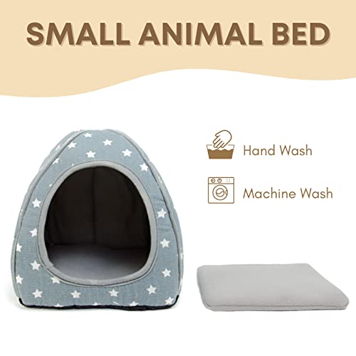 TiereCare Guinea Pig Hideout Hamster Bed Bunny House Cozy Cave Dwarf Rabbit Hide Guinea Pig Cage Accessories Hedgehog Habitat Small Animal Supplies - Thumbnail 4