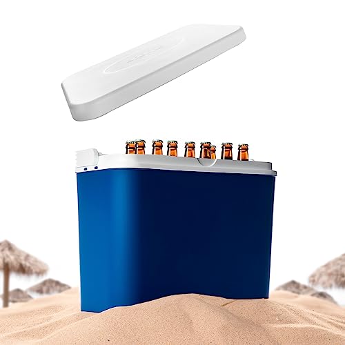 Foto von BigDean Kühlbox 2er Set 24 L groß + 10 L klein blau/weiß - Bis zu 14 Std. Kühlung - Outdoor Kühltasche Isolierbox Thermobox für unterwegs - Made in Europe