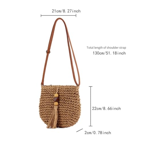 Trendy Lightweight Bohomian Wicker Crossbody Bag Casual Adjustable Shoulder Bags for Women And Travel Enthusiasts3