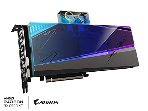 Image of GIGABYTE AORUS Radeon RX 6900 XT Xtreme WATERFORCE WB 16G Graphics Card, WATERFORCE Water Block Cooling System, 16GB 256-bit GDDR6, GV-R69XTAORUSX WB-16GD Video Card