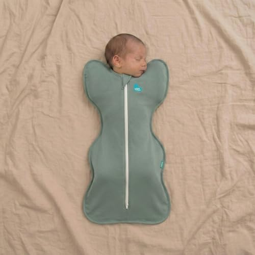 Image of Love to Dream Swaddle UP, Baby Sleep Sack Self-Soothing Swaddles for Newborns, Improves Sleep Secure Fit Helps Calm Startle Reflex, Newborn Essentials for Baby, 1.0 TOG Small 4.4 lbs Tiny, Deep Olive