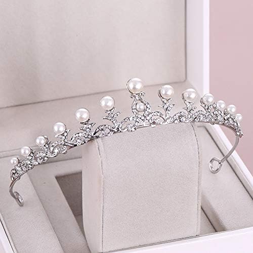 Women Luxury Wedding Bridal Pearl Crown Diana Hair Band Headdress Tiara For Wedding Quinceanera Pageant Prom Party Birthday - Image 7