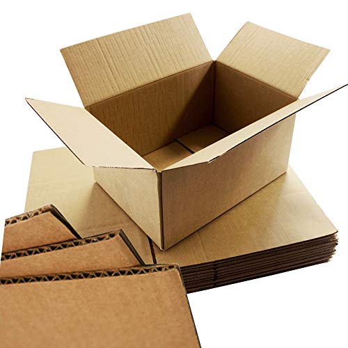 10 x Strong Brown Protective Cardboard Small Single Wall Boxes 450x350x160mm