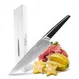 RISVIG 20 cm Damast Küchenmesser Acutus – Profi Kochmesser aus 67 Lagen VG10 Stahl – Japanische Schmiedekunst für ultimative Schärfe & Präzision – HRC62