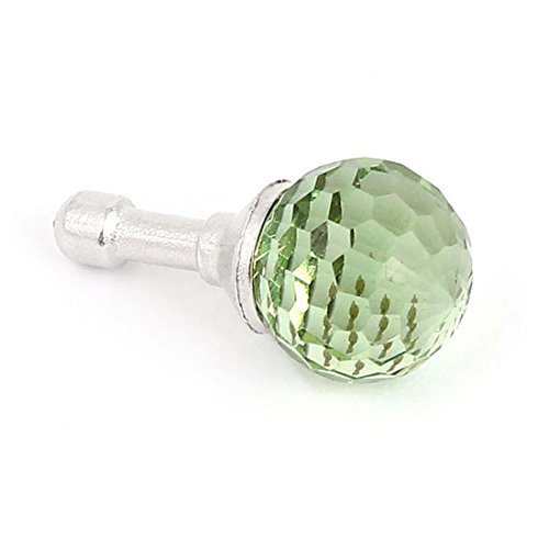 Ruilogod à oreilles anti-poussière de feu vert clair 3,5 mm pour téléphone portable