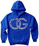 CaliDesign Men's Blue Bandana OG Hoodie Crip Crenshaw Compton LA Gangster Hooded Sweatshirt - Blue -...