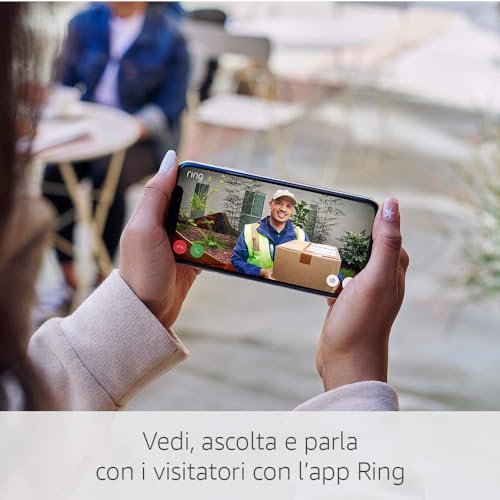 Ring Spioncino digitale con videocamera (Door View Cam) | Spessore porta: 54-75 mm (versione consigliata) | Videocitofono senza fili, HD a 1080p e wi-fi | Ring Home: 30 gg. prova gratuita - Immagine 2