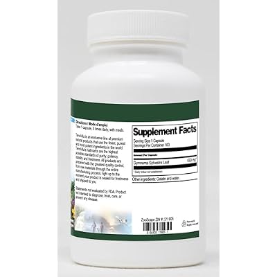 Gymnema Sylvestre Leaf - 450 mg (100 Capsules, ZIN: 511805) - 3 Pack