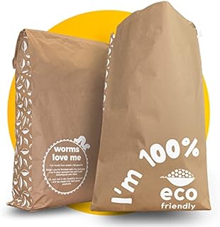 Simplelifeco UK XXL Paper Mailing Sacks | 100% Eco Friendly, Biodegradable Extra Large Postage & Packaging Bags, 13 x 26 (33 x 66 cm) + Lip | Pack of 10