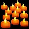 Turnmeon 12 pack fall pumpkin tea lights led pumpkin flame less candles battery operated fall decoration flickering candles for fall thanksgiving table decoration home halloween indoor party decor  urban country home decor