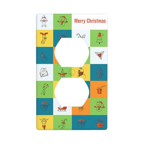 Moslion Christmas Snowman Wall Plate Cover Cover