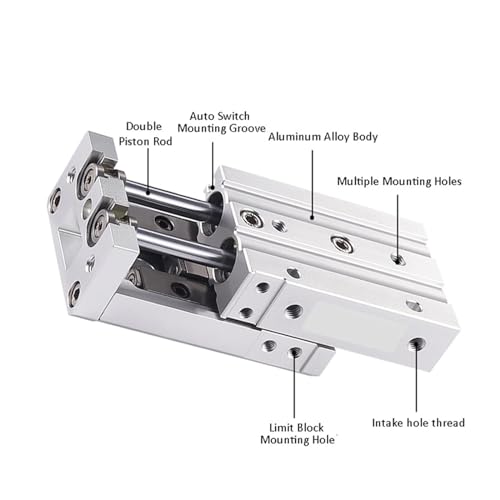 Cylindre pneumatique MXS6-40 table coulissante à air comprimé pour rail - 3