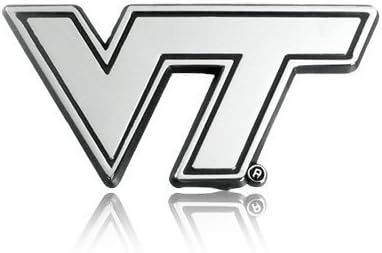 Virginia Tech Chrome Metal Car Emblem