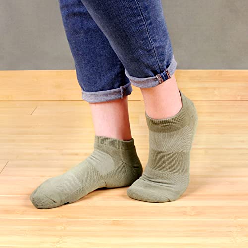 Image of BambooMN Men and Women's Rayon from Bamboo Low Cut Ankle Socks for Sports, Work and Everyday Wear - 4 Pairs - Unisex Sizing