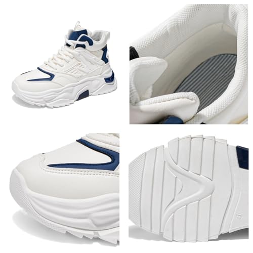 Fashion Shoes for Mens High Top Casual Lace Up Walking Driving Shoes Non Slip Breathable Mesh Lightweight Sneakers2