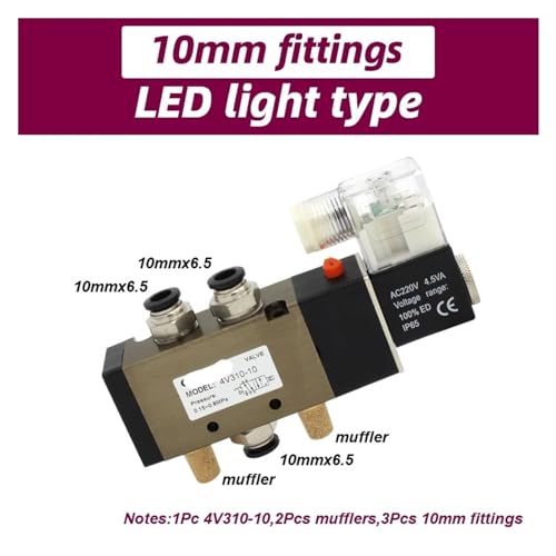Électrovanne pneumatique 4V310-10 DC24V résolvant les pertes de pression