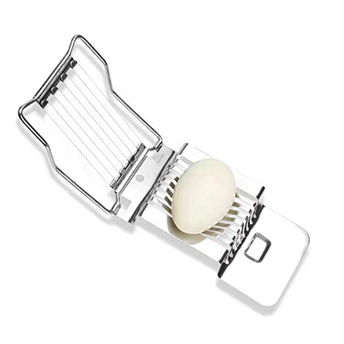 MAXBROTHERS cortador de ovos de aço inoxidável, cortador de ovos de metal, usado para cortar ovos, s