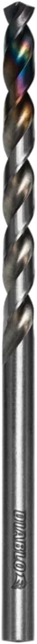 Diablo Metal Demon Drill Bit with Thermal Shield Protective Coating for Mild, Hardened and Stainless Steel - 3.4" Length, 3/16" Dia., 3-Flats Shank - DMD316JB