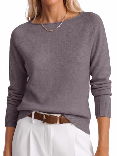 Image of ANRABESS Women Long Sleeve Rolled Neck Fall Lightweight Sweaters Top
