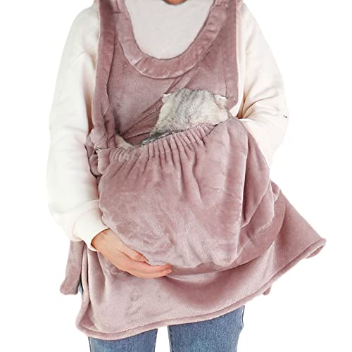 Apott Pet Carrier Apron Cozy Cat Sling Dogs Front Shoulder Carry Kitten Sleeping Bag Hands-Free For Indoor Outdoor Travel Pink #TOP2