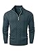 JMIERR Mens Sweater Cable Knit Casual Quarter Zip Chunky Winter Fashion Knitted Pullover Sweaters, 3XL, Blue