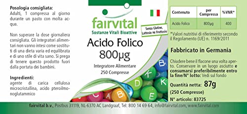 Folsäure von Fairvital 800µg für Kinderwunsch und Schwangerschaft