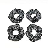 CONOFA 4 Pack Hair Elastics Scrunchies waterproof Faux Leather Scrunchy Bobbles Soft Elegant Elastic