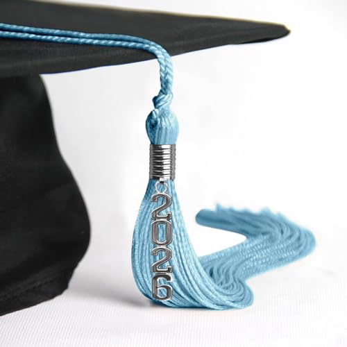 Borla de graduación azul claro 2026 con colgante plateado Endea 5