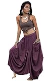 Thaluta Women's Maxi Skirt Bohemian with Pockets Gypsy Elastic High Waist Cotton Red