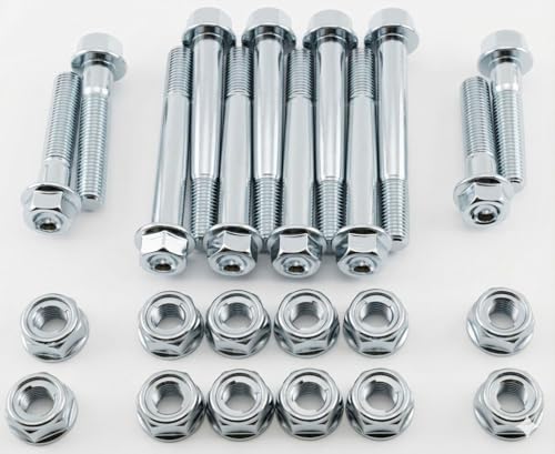 Full Front Suspension Fastener Kit for Honda TRX400EX & 400X SPORTRAX Shock A-Arm OEM Match 90183-HC0-770, 90305-HC0-770, 96400-10040-00, 96400-10050-00