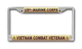MilitaryBest U.S. Marine Corps Vietnam Combat Veteran License Plate Frame