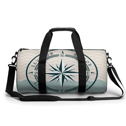 Sac de voyage vintage boussole duffel bag élégant pour week-end