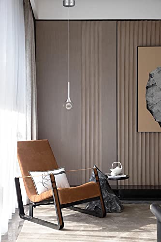Willwant Moon Pendant Light, Teardrop Modern Pendant Lamp Dimmable Globe Crystal 5W Led Hanging Lights, Adjustable Cord Diy In Length Lighting Fixture For Kitchen Dining Bedroom Island Living Room #TOP5