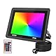 JBdusn RGB LED Strahler 100W Fluter Außen Mit Fernbedienung, Flutlichtstrahler 16 Farben 4 Modi Farbwechsel Flutlicht LED Innen, IP66 Wasserdicht Außenstrahler Scheinwerfer Garten Stimmungslichter