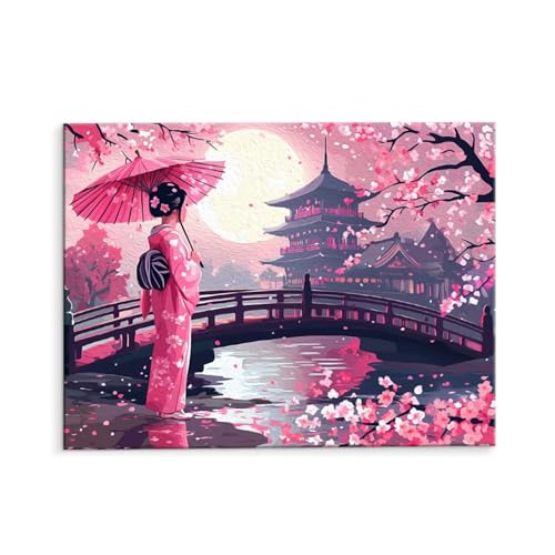 DIY G {̌| Paint by Numbers hG Lbg l ʂ肦 q̗phGLoXNtg LoXA[g uVƃANG̋, CeA rO, ւ̃Mtg 35x50cm (t[