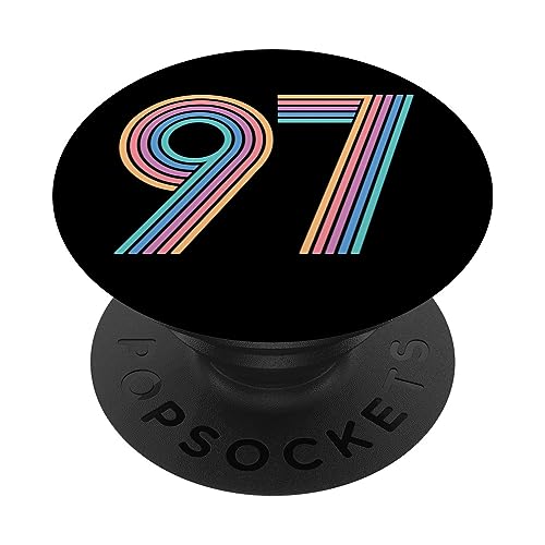 Número 97, noventa y siete aniversario hombres mujeres 97 cumpleaños PopSockets PopGrip Intercambiable