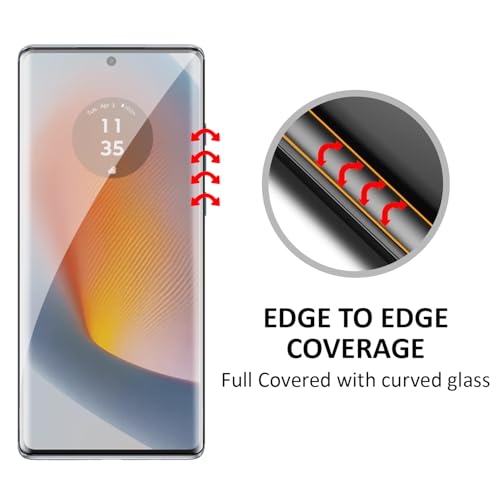 Image of AIBEX UV Curved Tempered Glass for Motorola Edge 50 Fusion 5G| Full Screen Edge-to-Edge Protection | UV Glue & UV Light Included | 9H Hardness | Anti-Bubble | Scratch Resistant | HD Clarity