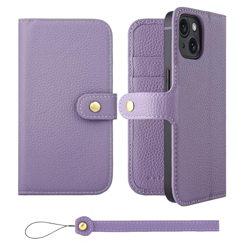 HANATORA for iPhone 15 �P�[�X �蒠�^ �{�v �X�}�z�P�[�X �X�}�z �X�^���h �X�g���b�v �t�� �V�������N�J�[�t���U�[ �x���g���� �}�O�l�b�g�Ȃ� �p�[�v�� H0XB-15-Purple �M�t�g �a���� ���� �j�� �ޏ� ���ꂳ�� ��