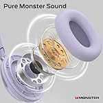 Monster Persona 3rd ANC Active Noise Canceling Headphones, Wireless Bluetooth 5.4 Over-Ear Headphones with 6 Mics, 70H Playtime and 3 EQ Modes, Deep Bass, Foldable Comfort Design for Travel, Purple - Image 2