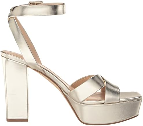 Marc Fisher LTD Women's FARIL Heeled Sandal, Gold Leather, 9 | Image 5