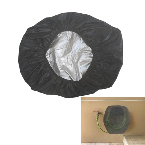 Hose Cover - Garden Hose Reel Cover for Wall Mounted Hose (Fits 5/8 x 50-100ft) Waterproof Sunproof Dustproof Heavy Duty Oxford Fabric Protect & Extend Life for Garden