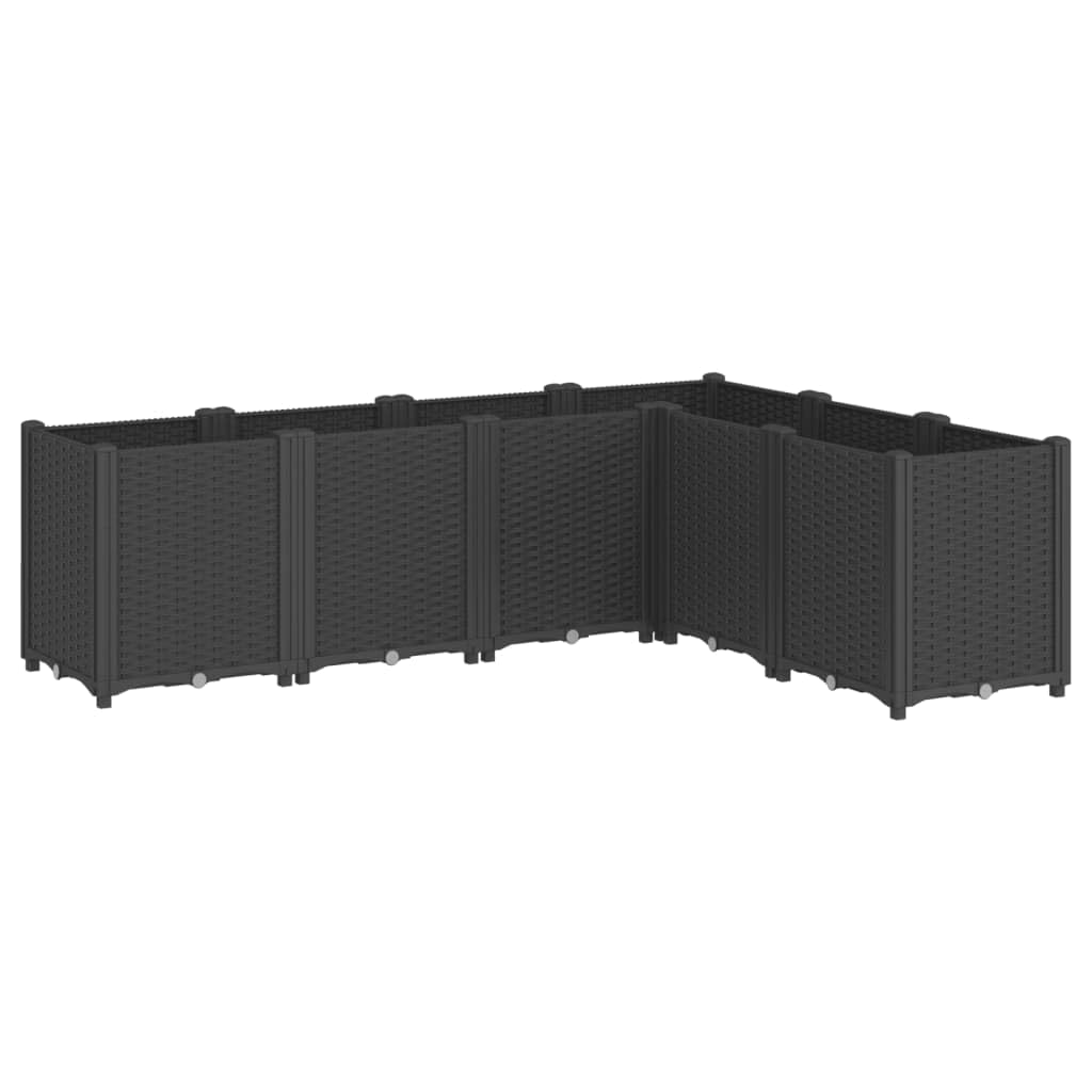 vidaXL Jardinière Noir 160x120x53 cm polypropylène