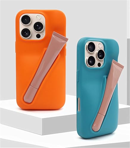 Coque iPhone 16 brillant à lèvres silicone antichoc